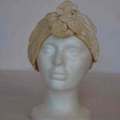 Velvet knotted turban