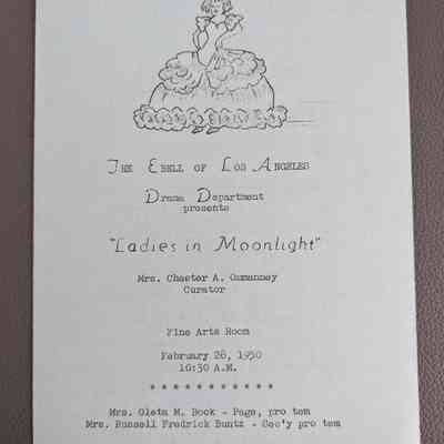 "Ladies in the Moonlight" program, 1950