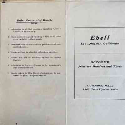 Ebell Bulletins 1903-1927