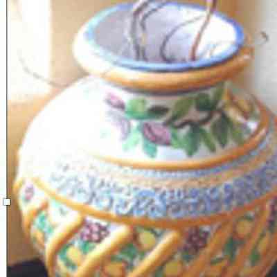 Majolica urn