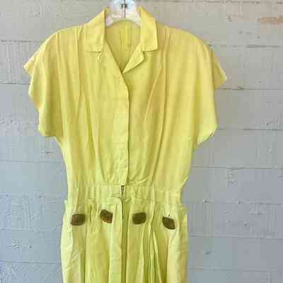 Cotton day dress with novelty panels
