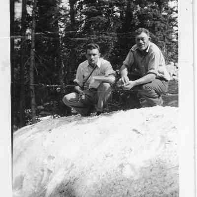4. Cliff and Abb: 2.5"x3.5" black and white photo