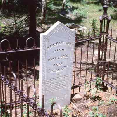 2. Frances Ann Pugh died June 7, 1880, Aged 62 Ys, 3 Ms, 15 Ds: 8"x10" color print from slide