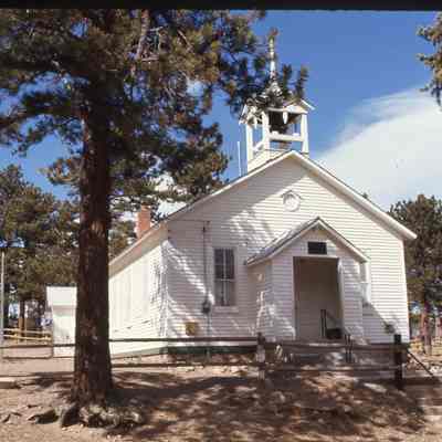 9. Schoolhouse, Gold Hill (slide stamped Mar 1976): color slide