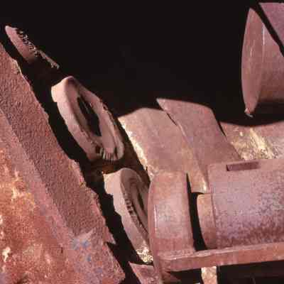 5. Close-up of stamp mill, Ward, Colo.: color slide
