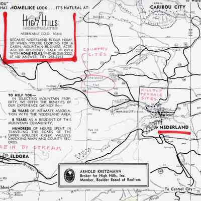 Vintage real estate documents Nederland and Eldora