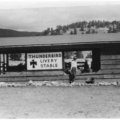 13. Thunderbird Livery Stable, owned by Heidlebridle. Located at Colo. 119 and East Street. Photo from Arnold Kretzman.