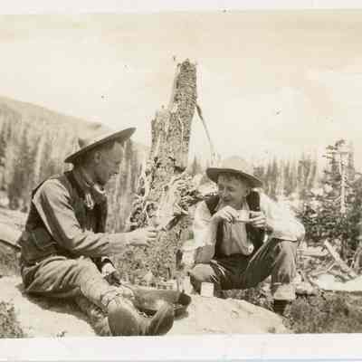 12. Don and Robert Kemp: The brothers share a meal and coffee on a camping trip.