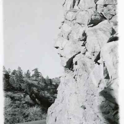 Profile Rock 1953, Boulder Canyon: Black and white photo 3.5"x6"