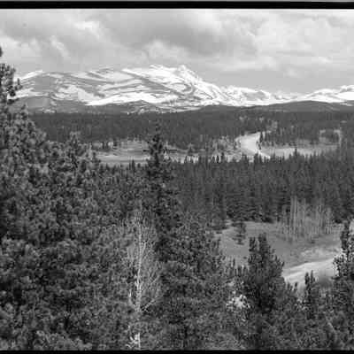 Peak to Peak Highway early spring, north of Central City: One of two negatives in Envelope 9