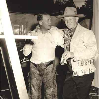 31.: Washroom confidences, Allenspark Camp, July 1953. Don and Joe