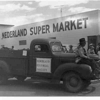 Irwin Gaetzke in 4th of July parade 1970