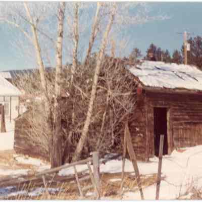 10. From back of photo: Shack was on Nederland Realty Bldg. Russ Flarty used to live there as a boy, Linda Rypleski Glasser used to use it as a barn for her horse.