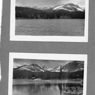 Gray and tan scrapbook pages