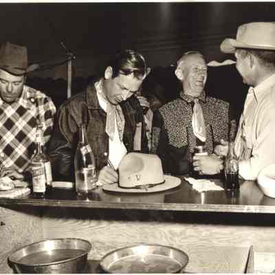 10.: DRW Box Ranch, 3R Trek 1950, Johnny Boyle, Rex Allen autographs Don Kemp's hat, Don Kemp, Doc Gilbert. 1950
