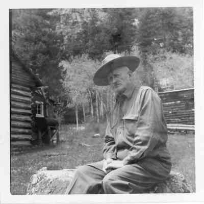 3. John H. Kemp, probably in Eldora: 3.5"x3.5" black and white print