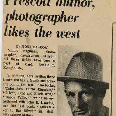 Newspaper article about Don Kemp