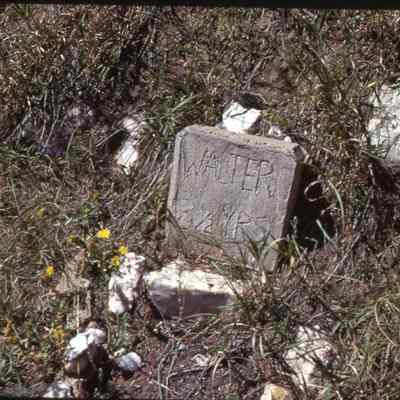 2. Headstone "Walter 3 1/2 years', Goldhill cemetery, Sept. 1979: color slide