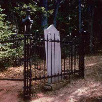 4. Back of Frances Ann Pugh gravestone: 8"x10" color print from slide