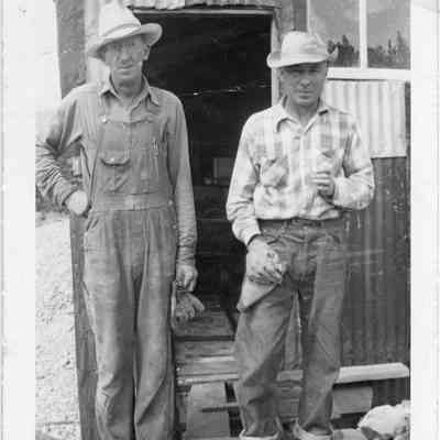 6. Joe Lammers (left), Barney: 3.5"x5" black and white photo