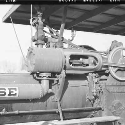 2. Close-up of CASE steam tractor.: B&W negative