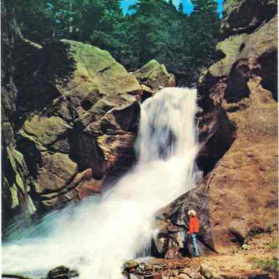 5. Waterfall, color postcard