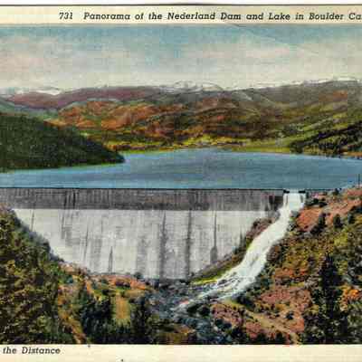 6. Panorama of the Nederland Dam and Lake in Boulder Canon, Colorado: 731 - Nederland in the Distance