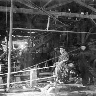 8. Mine interior with crew, also identified as EARLYG: 8.5"x11" print and digital