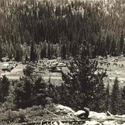 27.: Lunch stop, King Sawmill, MIddle St. Vrain, July 12, 1954