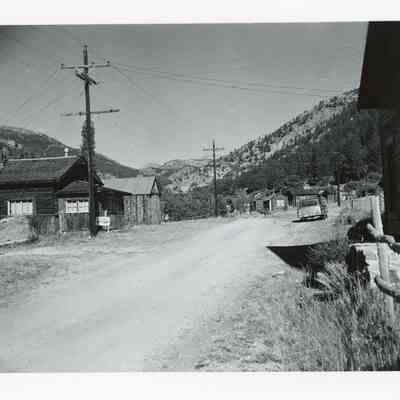 Photo 5: Looking east on Klondyke Ave. in Eldora. Kemp's Gift Shop (with sign) on left.