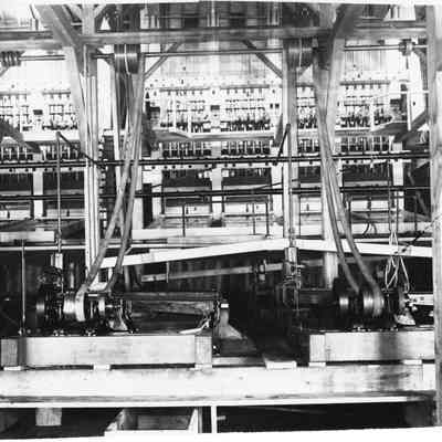 Identified as probably amalgamation stamp mill. Perigo Mill. Parts are numbered.: Kemp Collection
