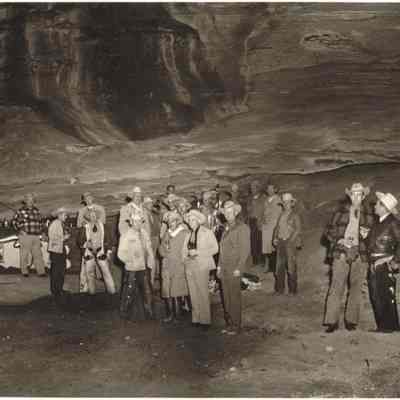 6.: Fall get-together 3R, Interior of Drew Box Cave, Nov. 1949(?)