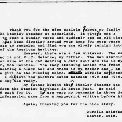 2. Copy of typewritten letter, probably a transcription of the original letter.