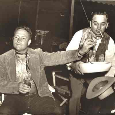 12.: One of the finer touches of camp life. 3R Trek 1950. Doc Gilbert, Rocky Rockriver