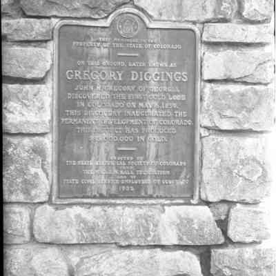 Gregory Diggings Marker