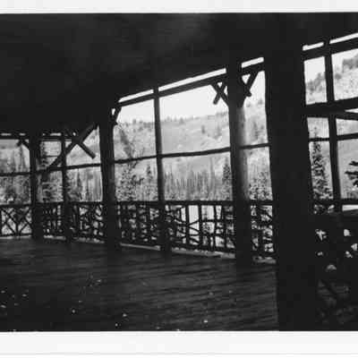 Porch of Dixie Lodge at Lake Eldora