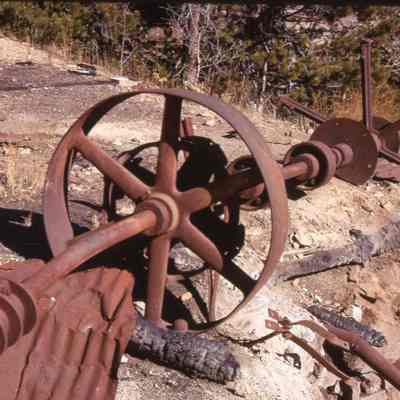 4. Part of stamp mill, Ward, Colo. close-up.: color slide