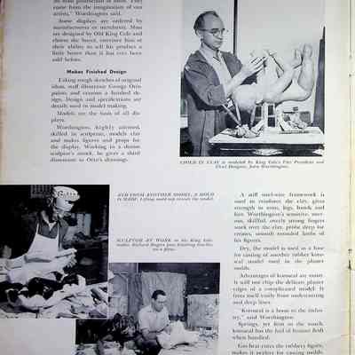 Old King Cole featured in The East Ohio News magazine June, 1952: Article page 2. The donor's step-father, Richard Rogers, can be seen hard at work.