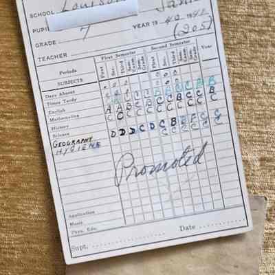 1940/1941 Report Card