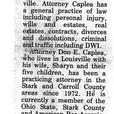 1983 Herald article for the opening of Caplea and Variola attorney office at this location.