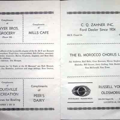 Pgs. 11-12: Business Advertisements and Officers of the Hi-Y club
