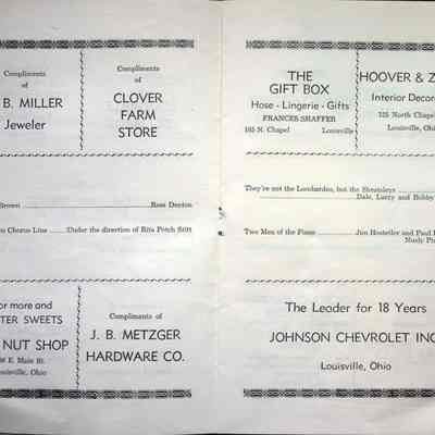 Pgs. 5-6: Business Advertisements and some cast