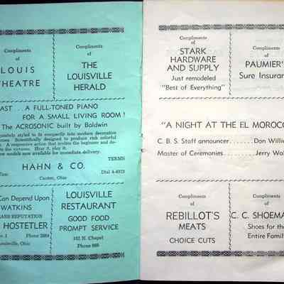 Pgs 1-2: Business Advertisements with Announcer and Master of Ceremonies