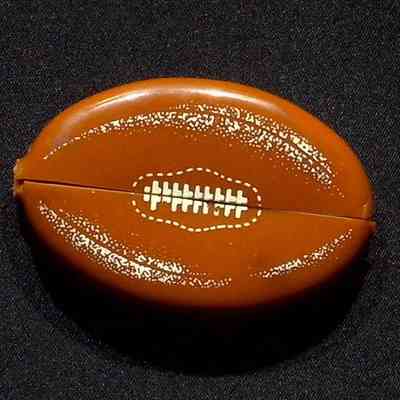2x3" in rubber football coin purse - front