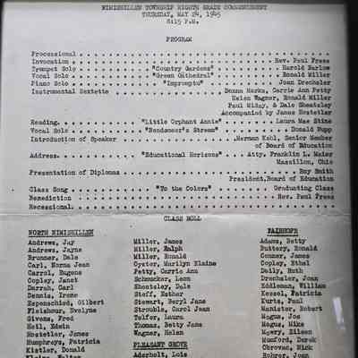 1945 Eighth Grade Commencement