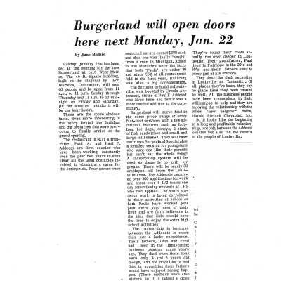 January 22, 1973 Grand Opening