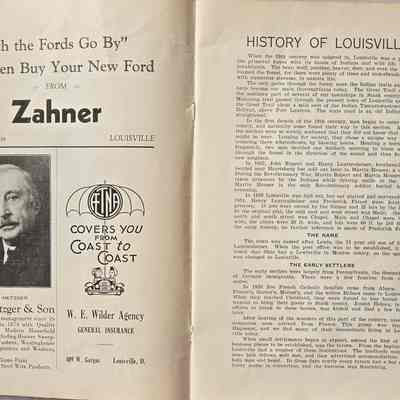 History of Louisville and Business Advertisements