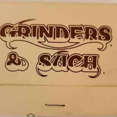 Grinders & Such: Beige and Brown matchbook (front_2b)