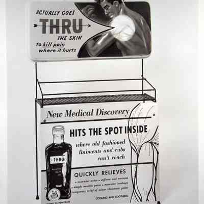 Advertising sign created for product Thru