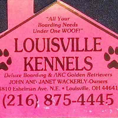 Louisville Kennels magnet: Red/black